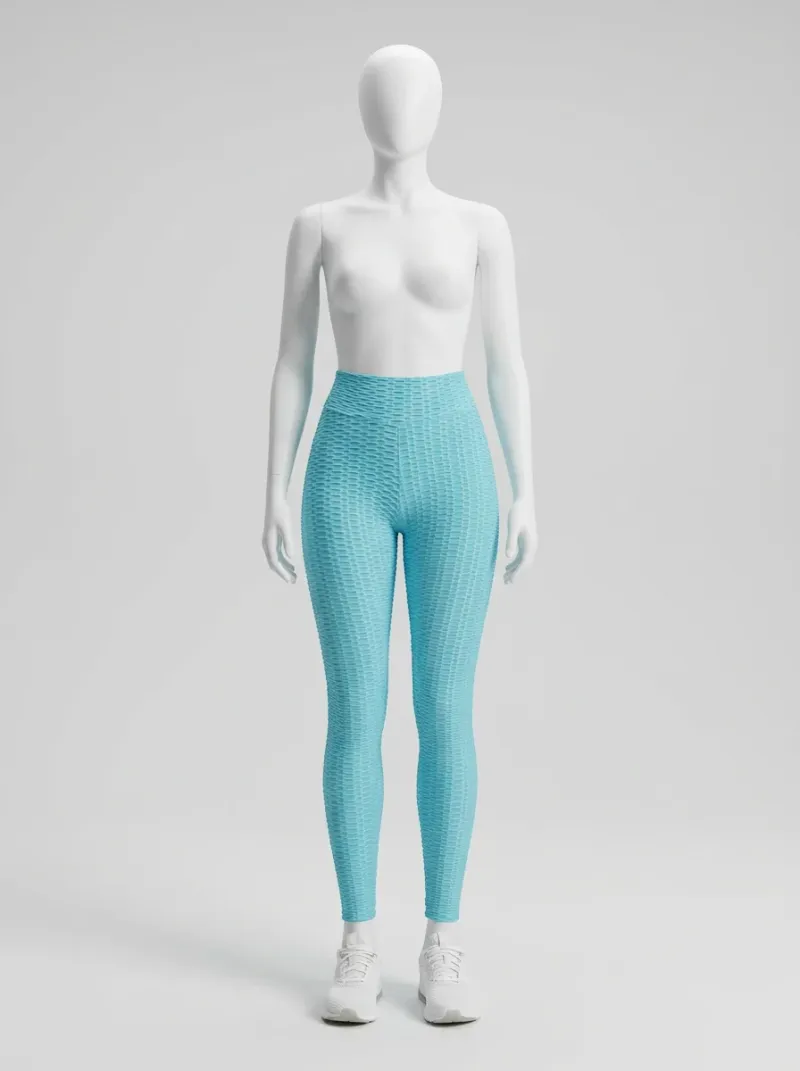 Legging taille haute polyester alvéolé sport fessier