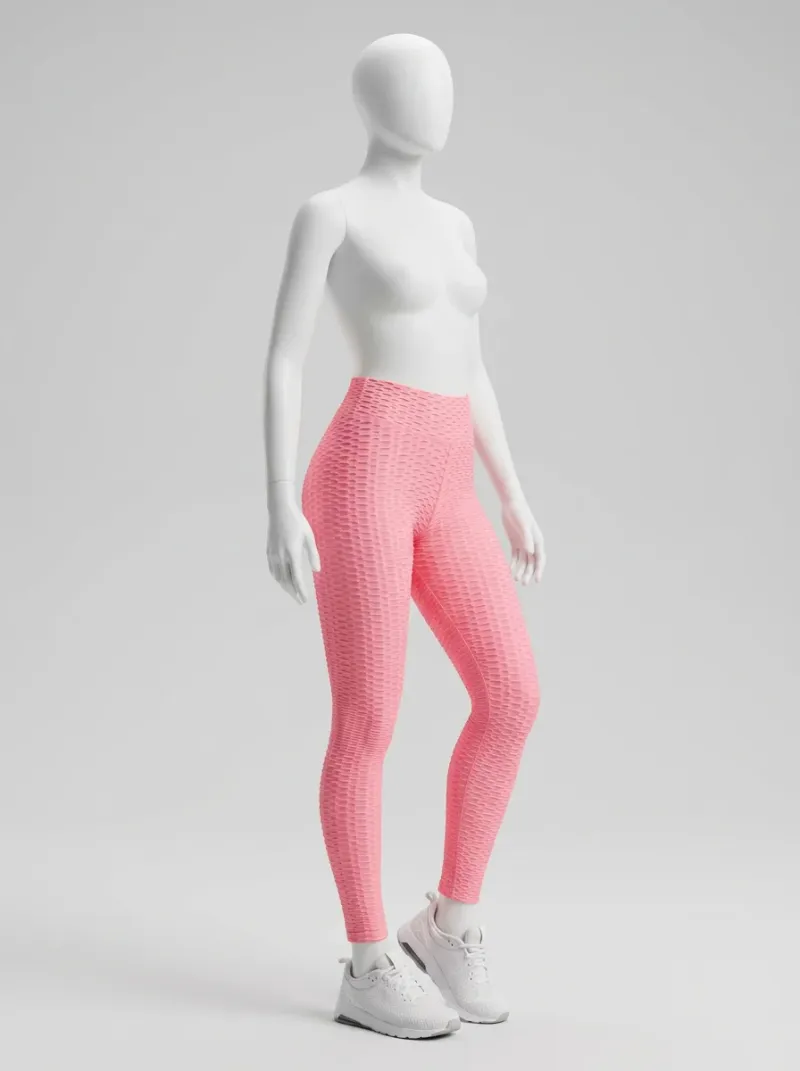 Legging taille haute polyester alvéolé sport fessier