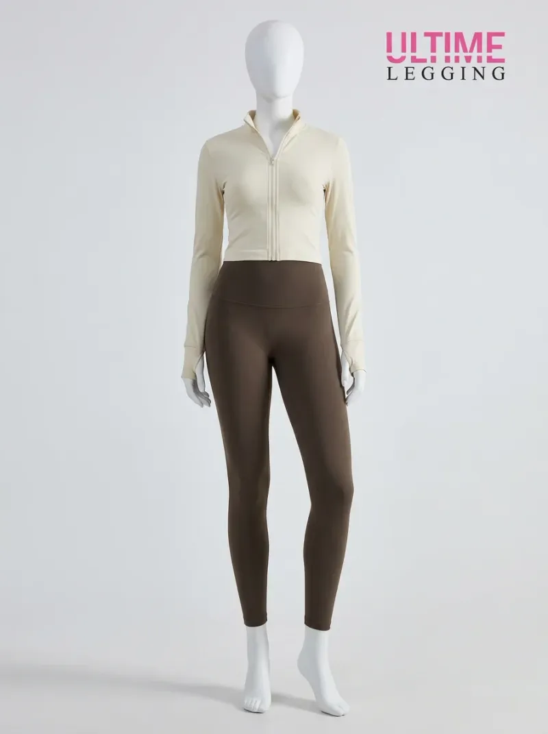 Legging taille haute amincissant nylon sport compression femme