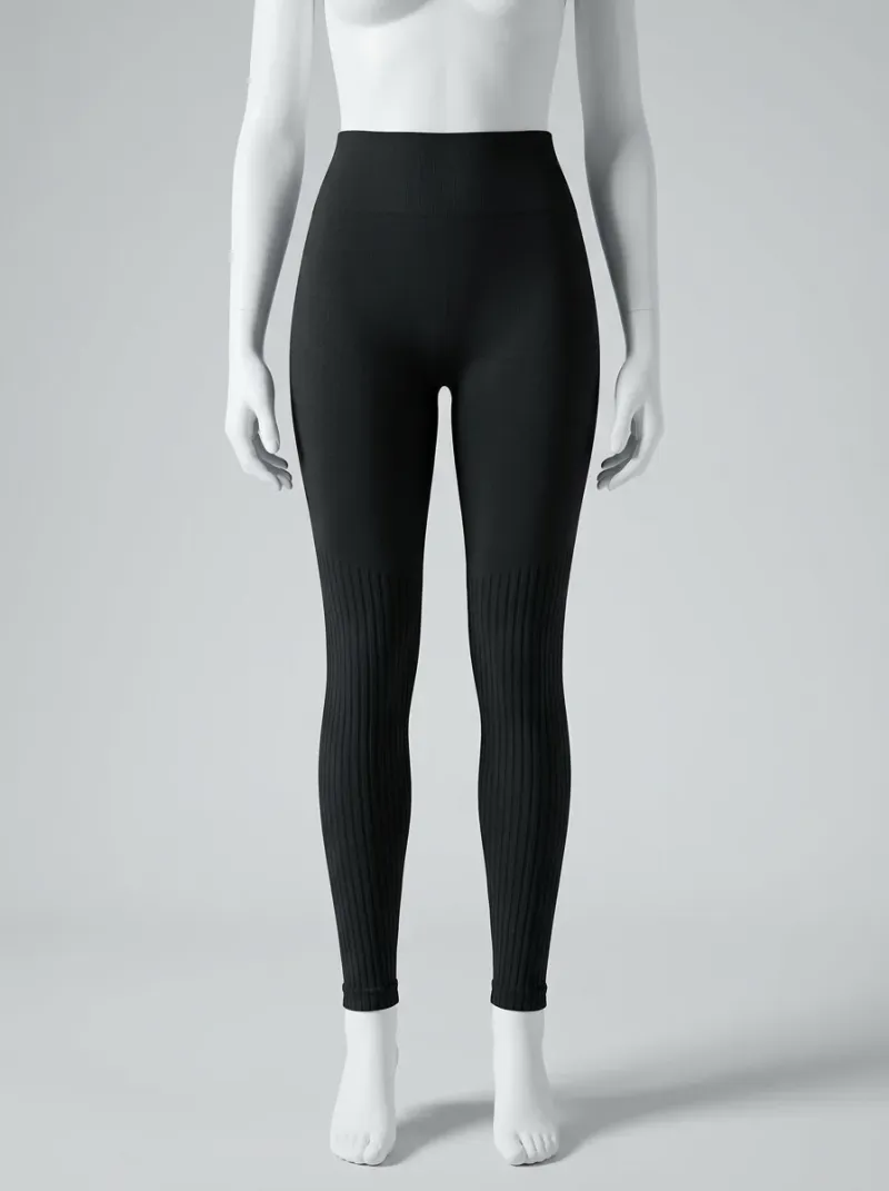 Legging taille haute nylon fitness galbant sans couture