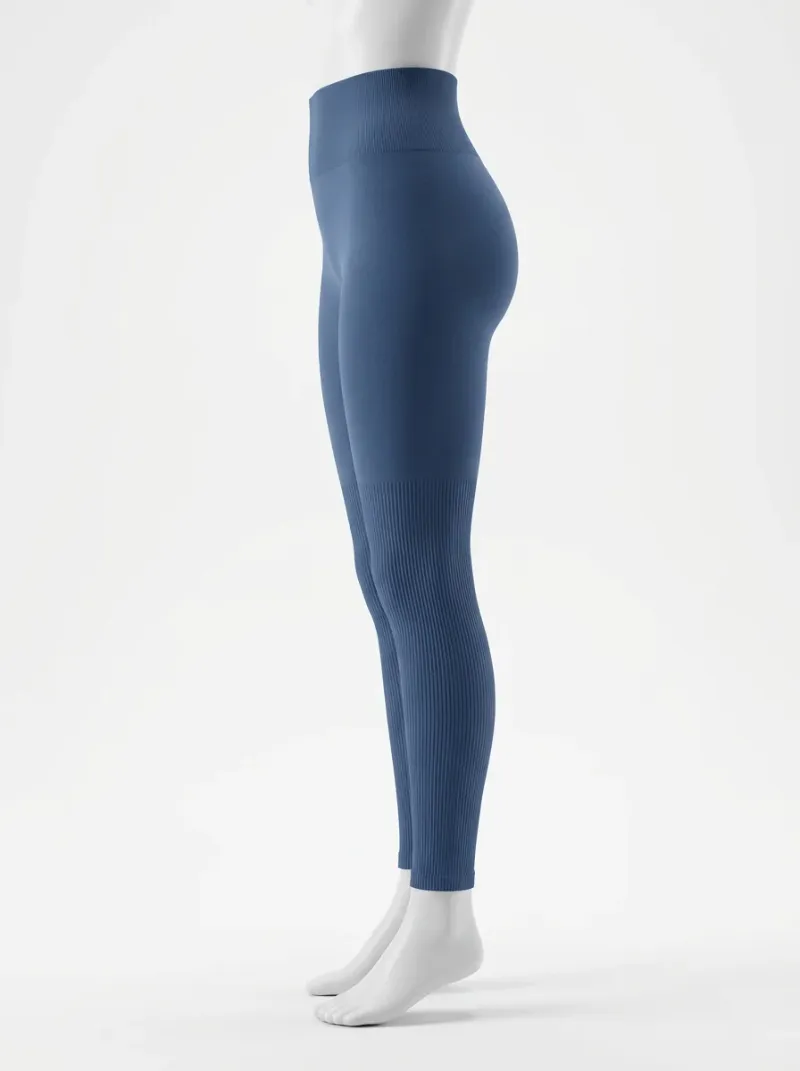 Legging taille haute nylon fitness galbant sans couture
