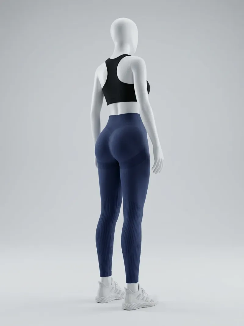 Legging taille haute nylon fitness galbant sans couture