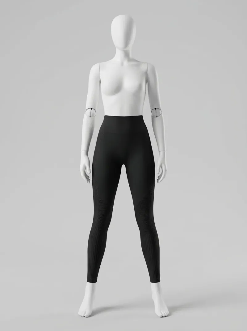 Legging taille haute nylon fitness galbant sans couture