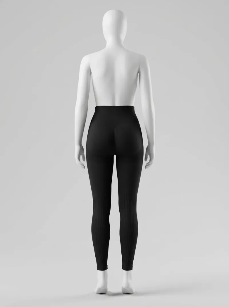 Legging taille haute nylon fitness galbant sans couture