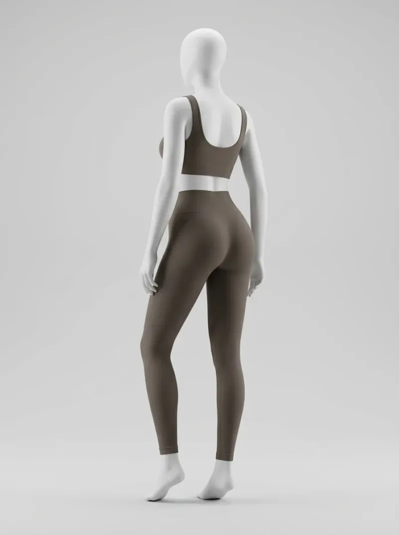 Legging taille haute nylon anti-cellulite gainant sport