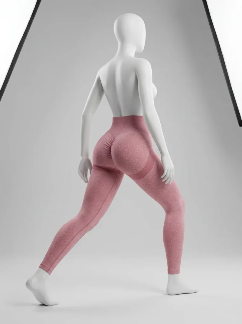 Legging taille haute élastique push up fitness femme