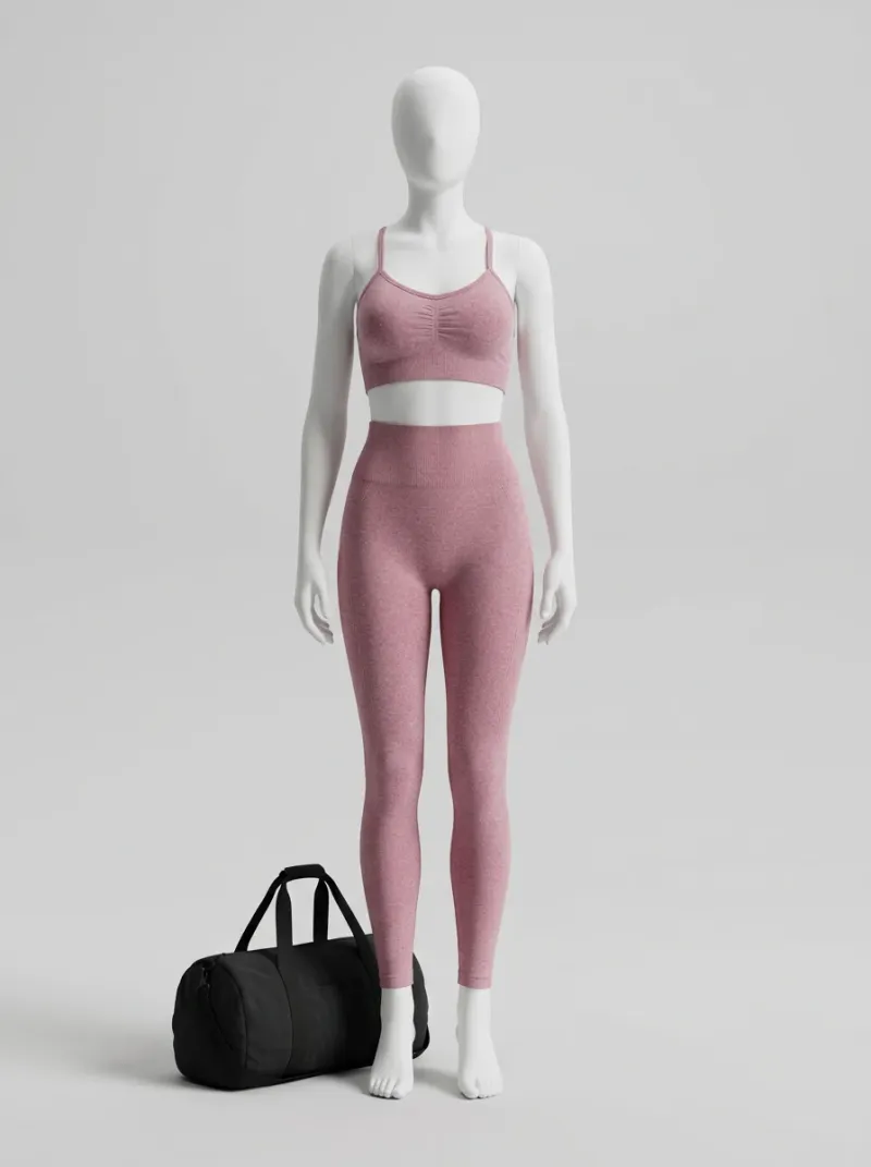 Legging taille haute élastique push up fitness femme
