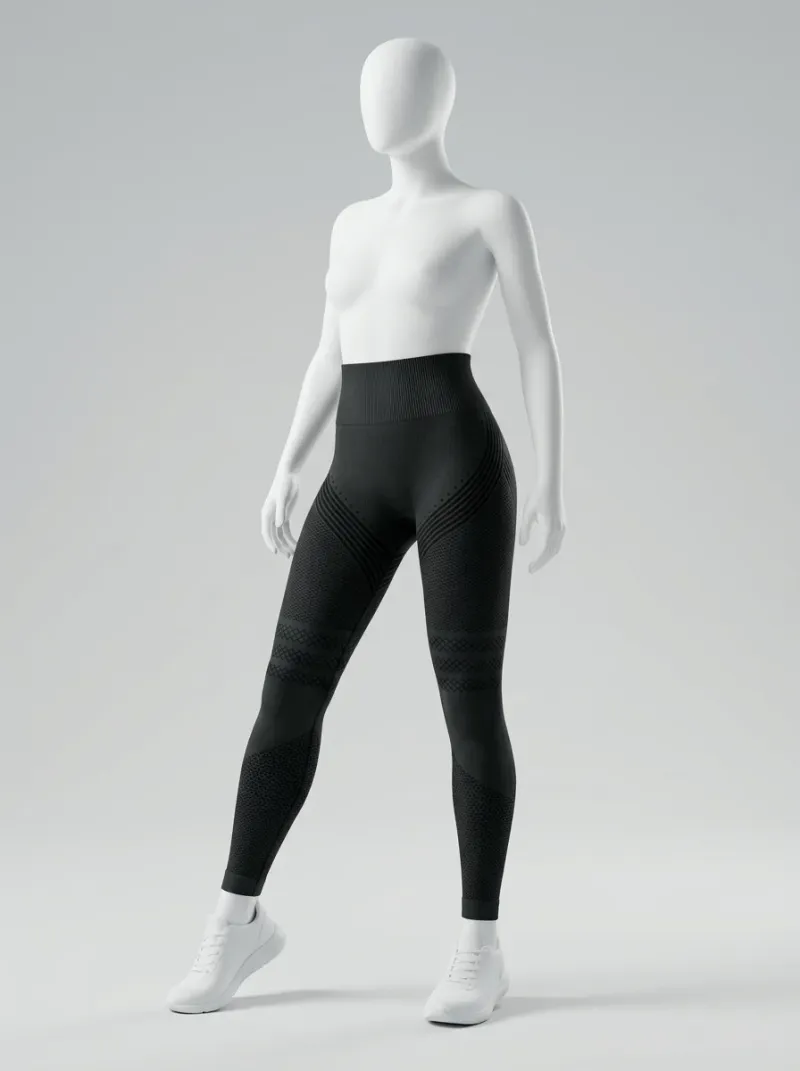 Legging taille haute sculptant motif 3D sport stretch