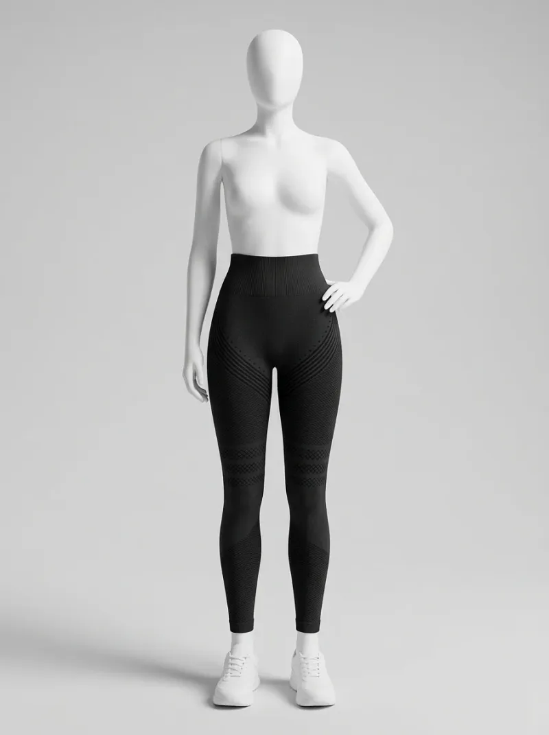 Legging taille haute sculptant motif 3D sport stretch