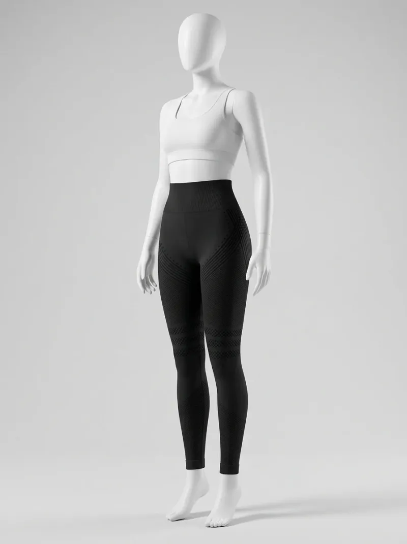 Legging taille haute sculptant motif 3D sport stretch