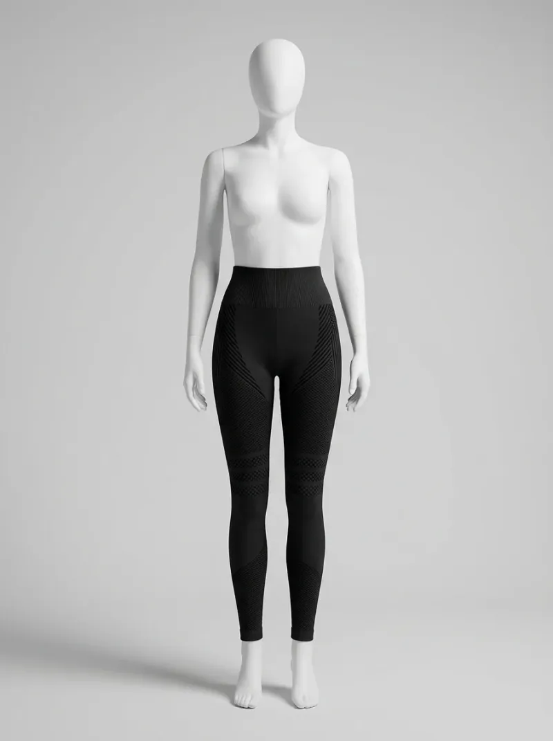 Legging taille haute sculptant motif 3D sport stretch