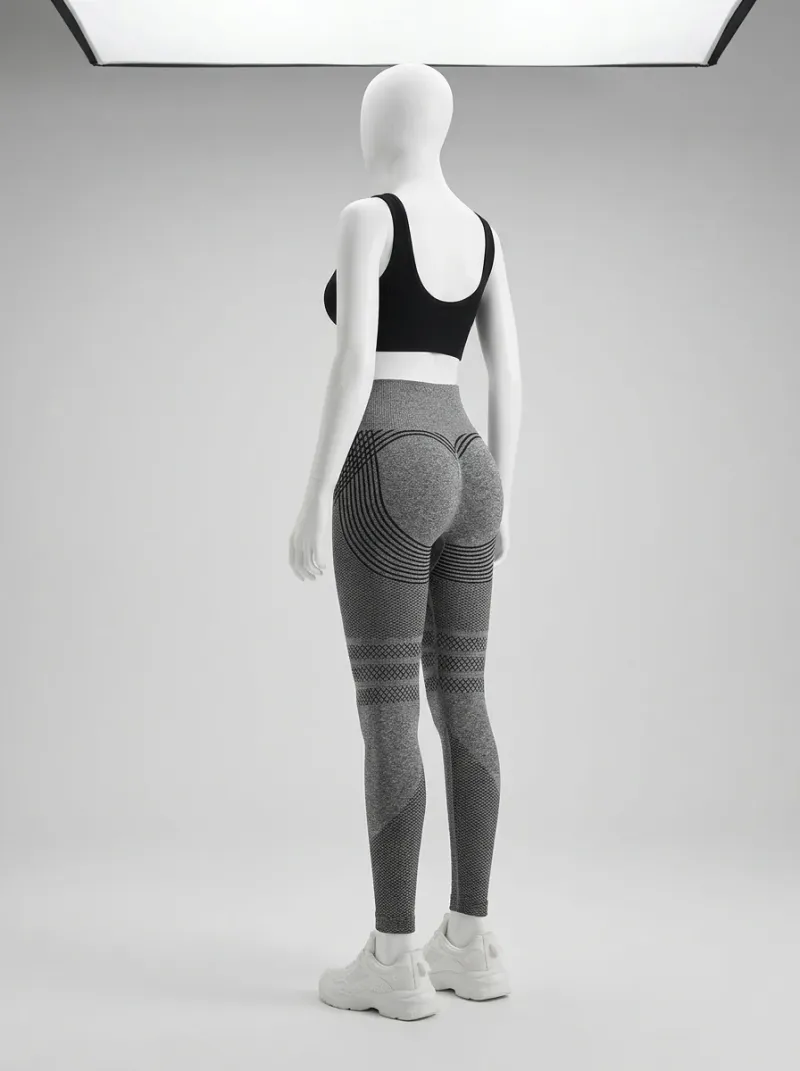 Legging taille haute sculptant motif 3D sport stretch