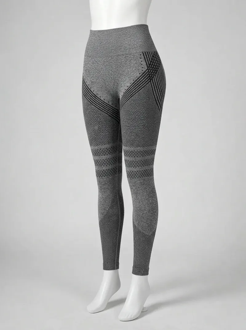 Legging taille haute sculptant motif 3D sport stretch