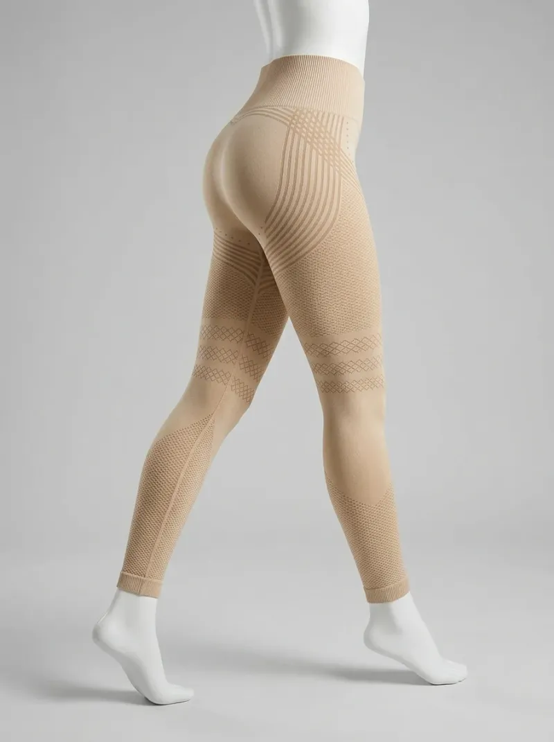 Legging taille haute sculptant motif 3D sport stretch