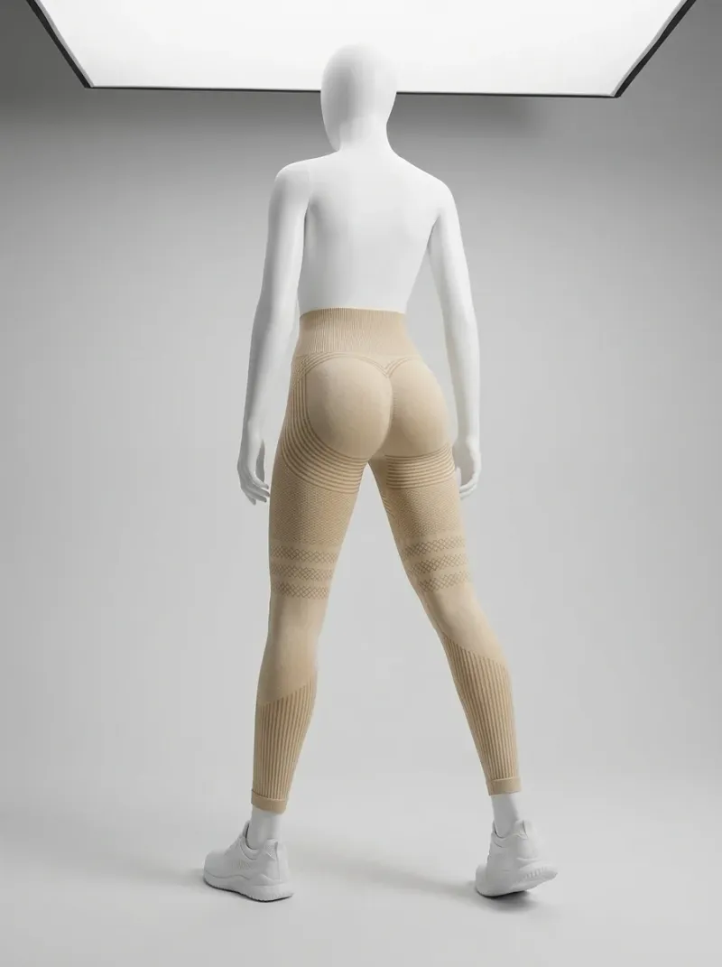 Legging taille haute sculptant motif 3D sport stretch