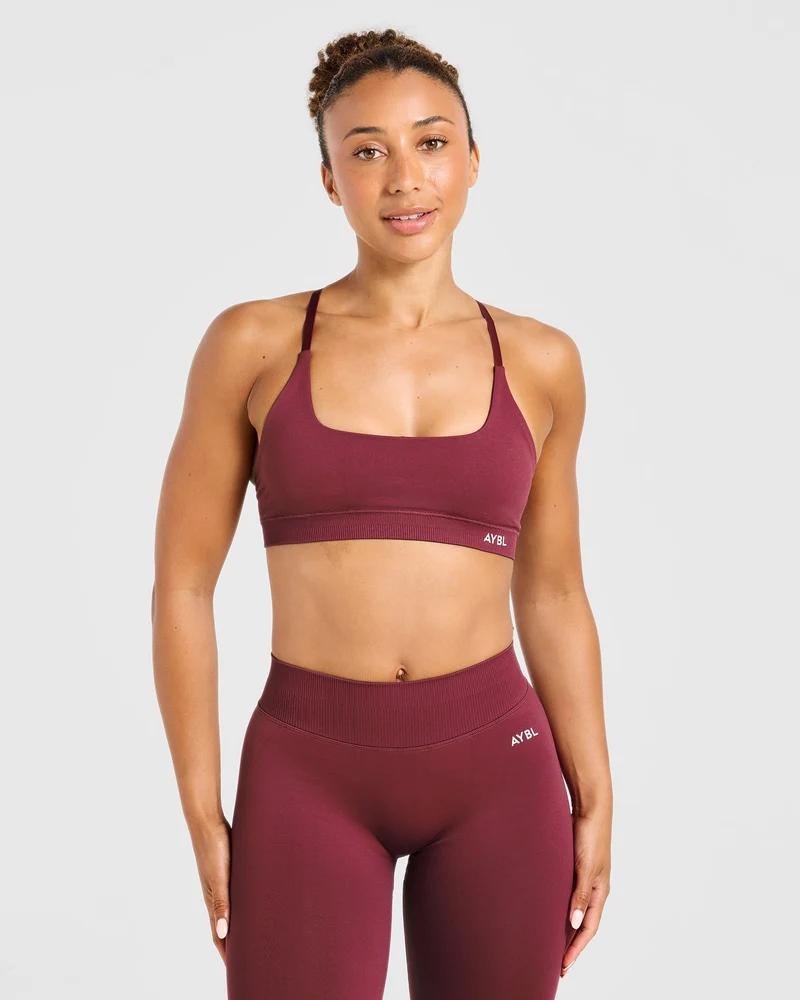 Enhance Seamless Sports Bra - Mahogany Red