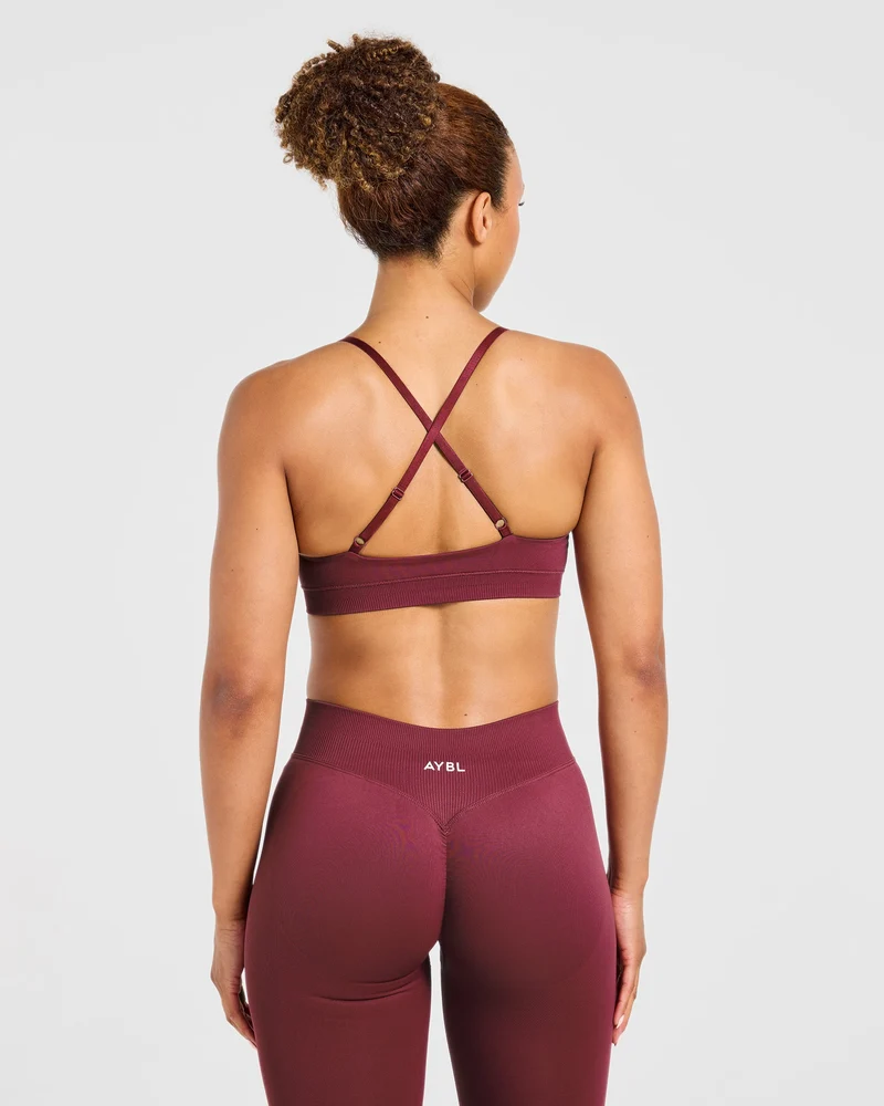 Enhance Seamless Sports Bra - Mahogany Red