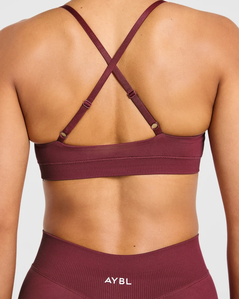 Enhance Seamless Sports Bra - Mahogany Red