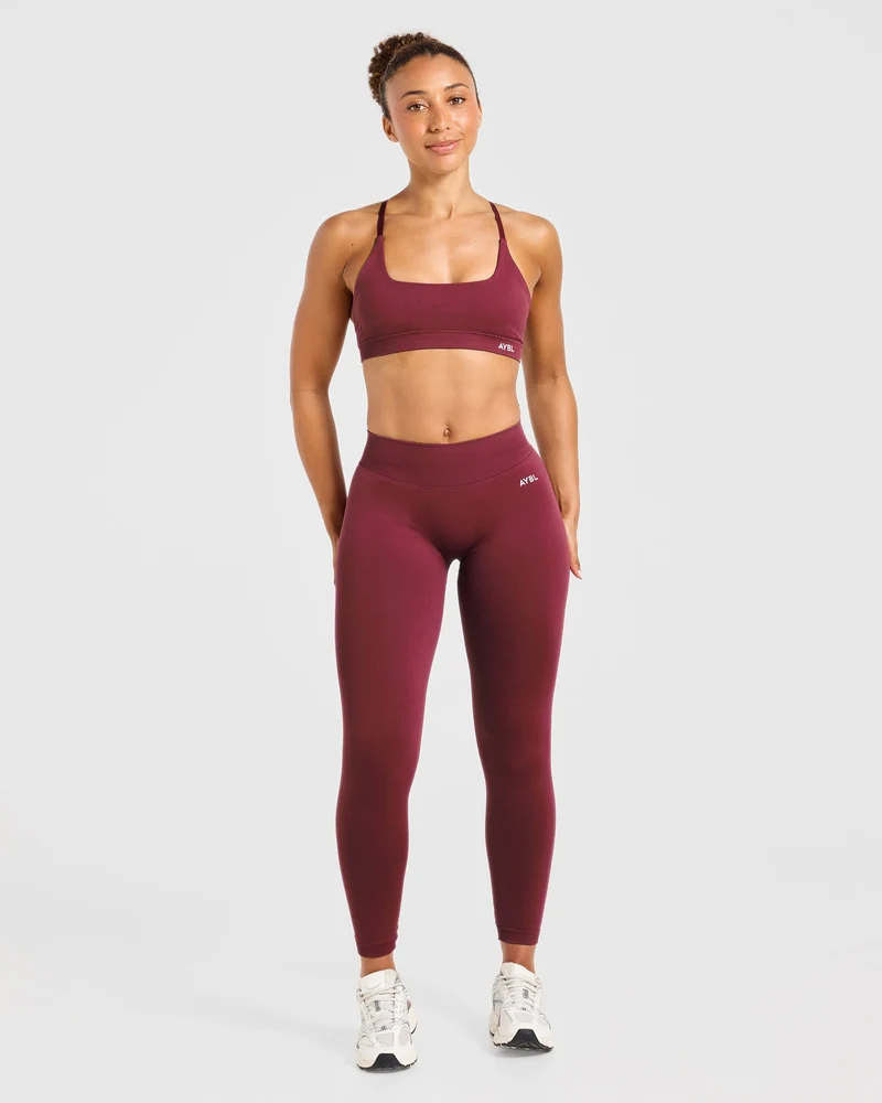 Enhance Seamless Sports Bra - Mahogany Red