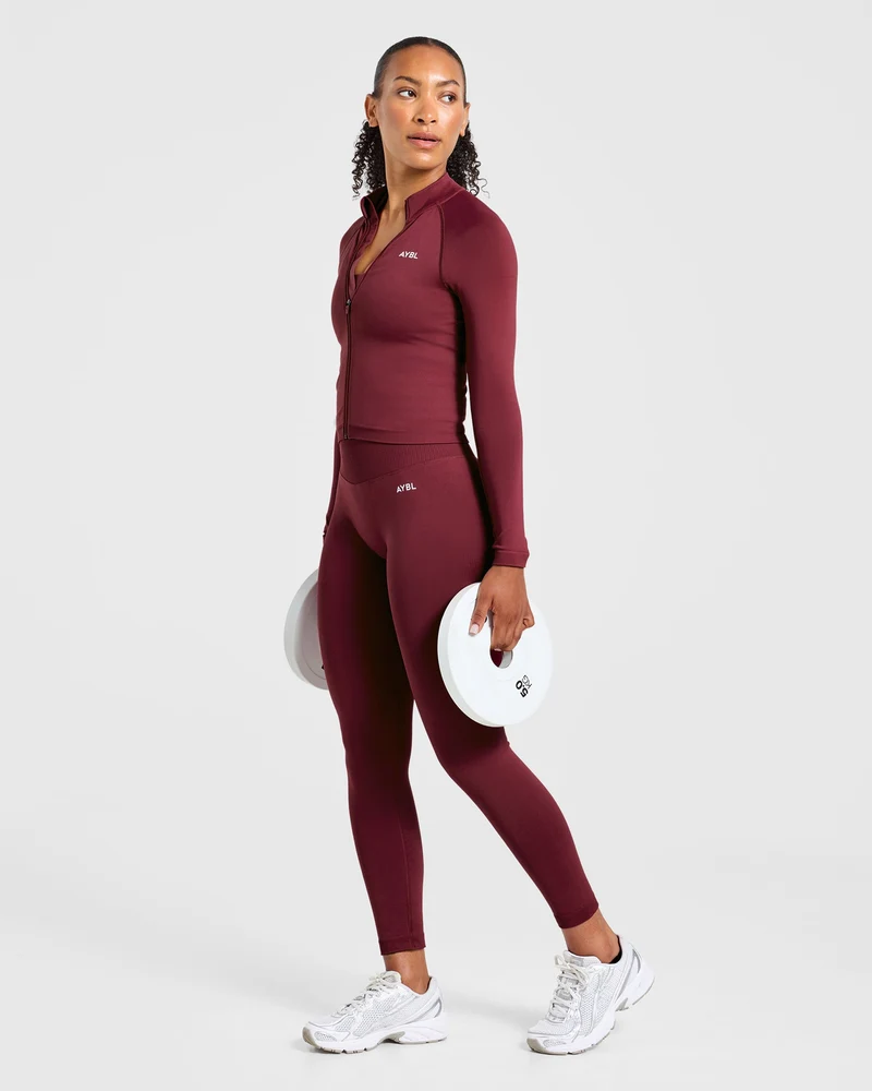 Enhance Seamless Jacket - Mahogany Red