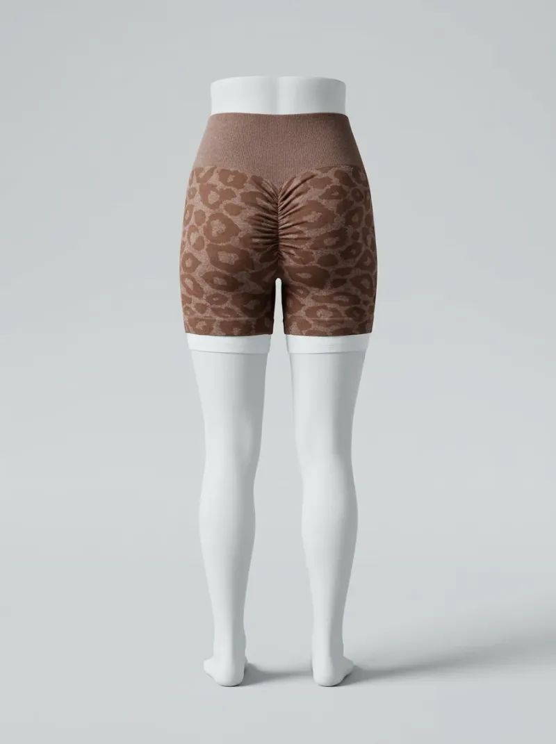 Legging leopard nylon élasthanne fitness taille haute athlétique