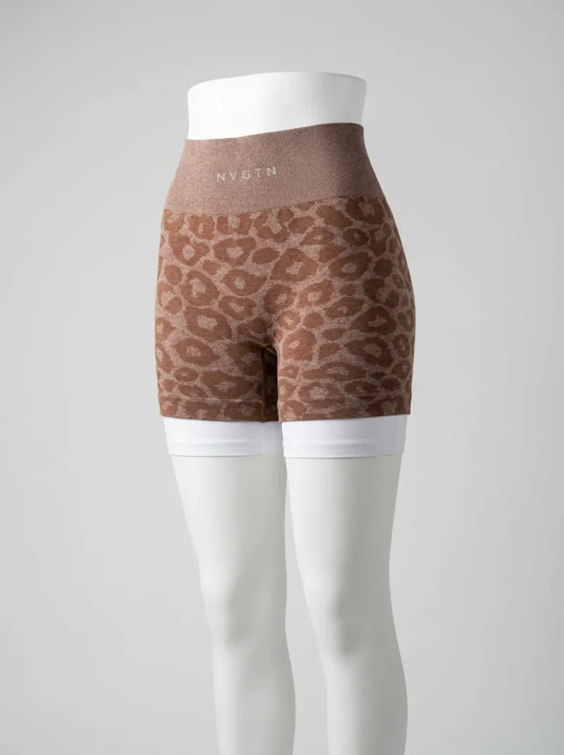 Legging leopard nylon élasthanne fitness taille haute athlétique