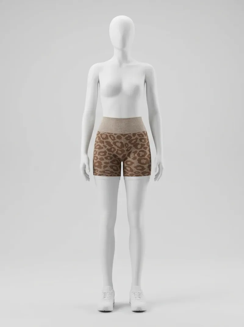 Legging leopard nylon élasthanne fitness taille haute athlétique