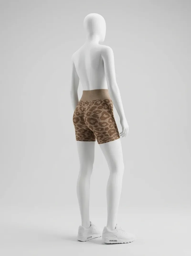 Legging leopard nylon élasthanne fitness taille haute athlétique
