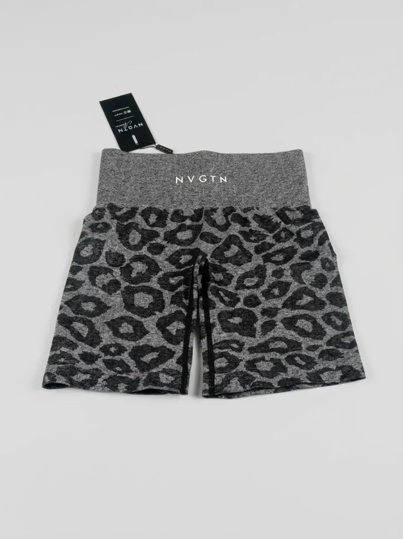 Legging leopard nylon élasthanne court pilates taille haute maintien