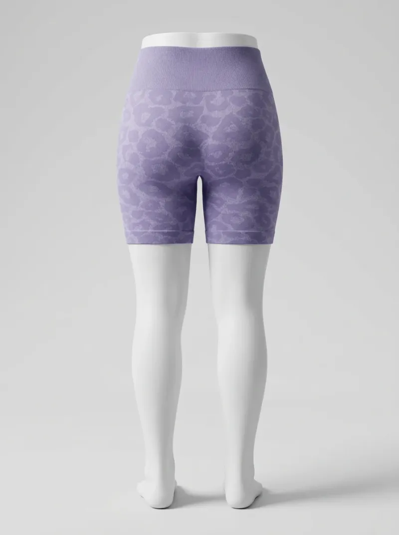 Legging leopard nylon élasthanne cycliste cardio maintien optimal