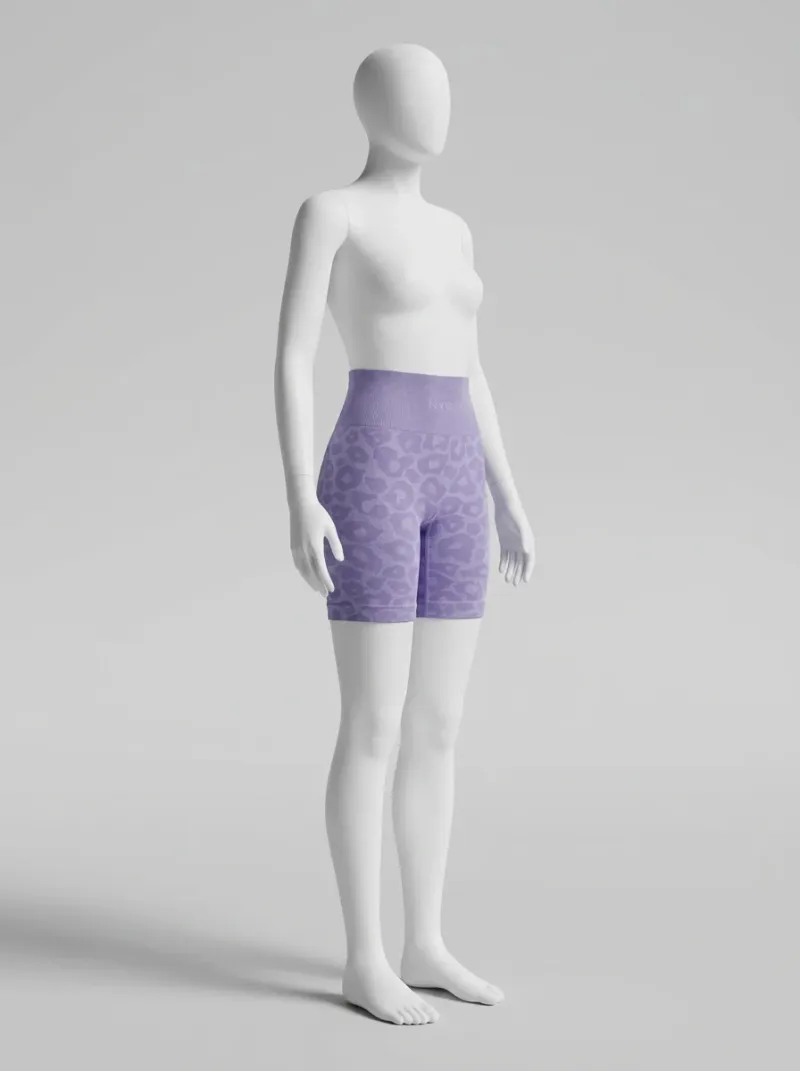 Legging leopard nylon élasthanne cycliste cardio maintien optimal