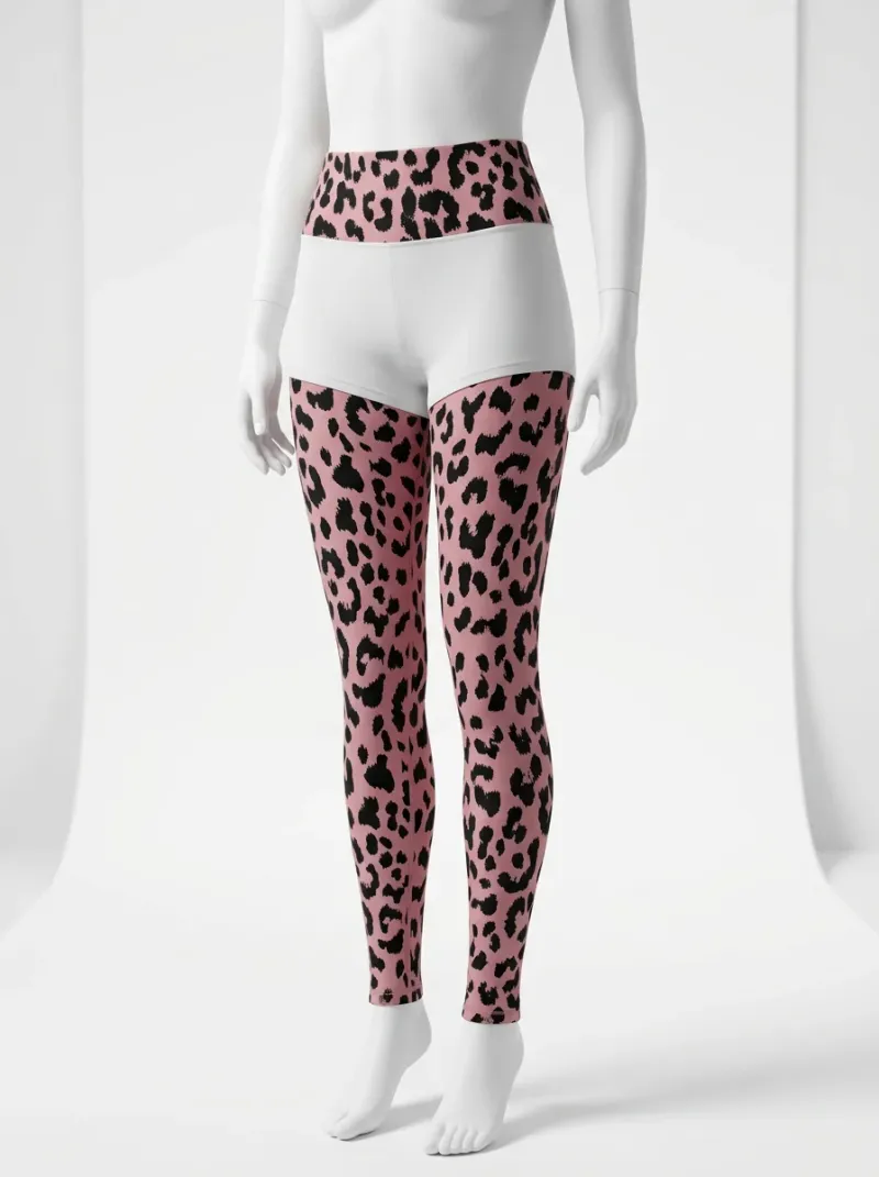 Legging leopard coton élasthanne sport dynamique femme