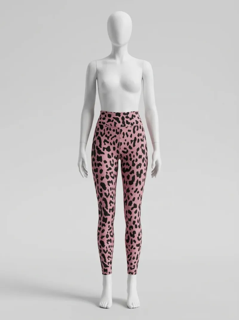 Legging leopard coton élasthanne sport dynamique femme