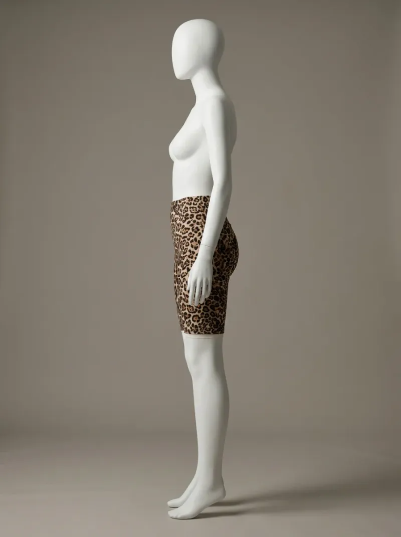 Legging leopard coton cycliste galbant fitness femme