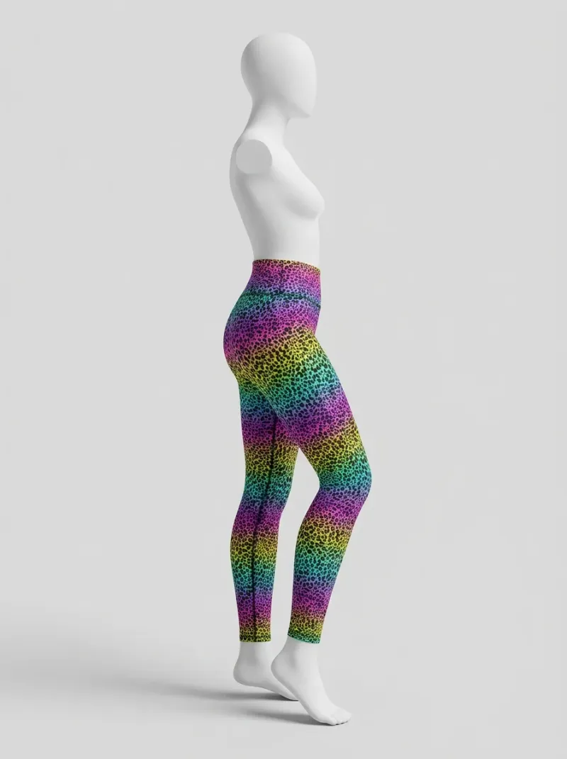 Legging leopard coton élasthanne taille haute fitness original