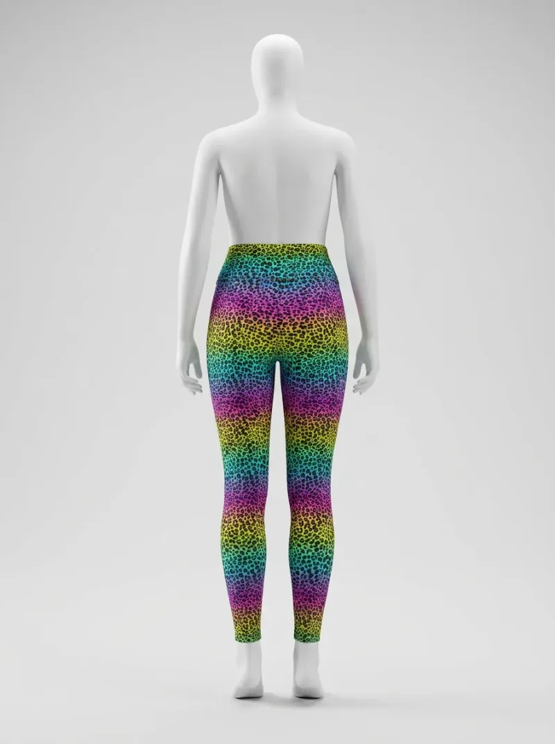 Legging leopard coton élasthanne taille haute fitness original