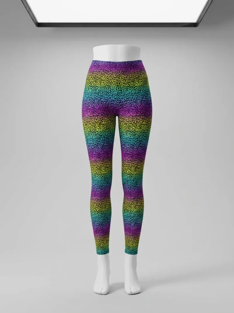 Legging leopard coton élasthanne taille haute fitness original