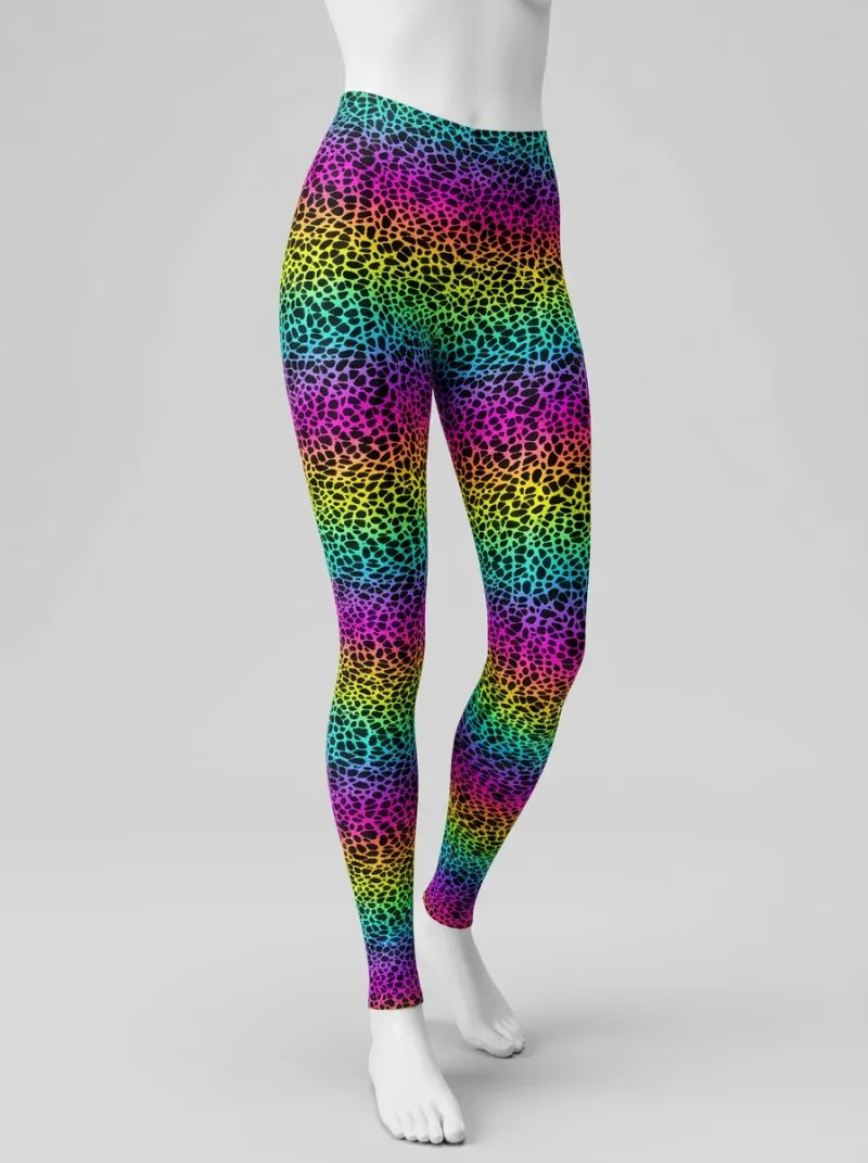 Legging leopard coton élasthanne taille haute fitness original