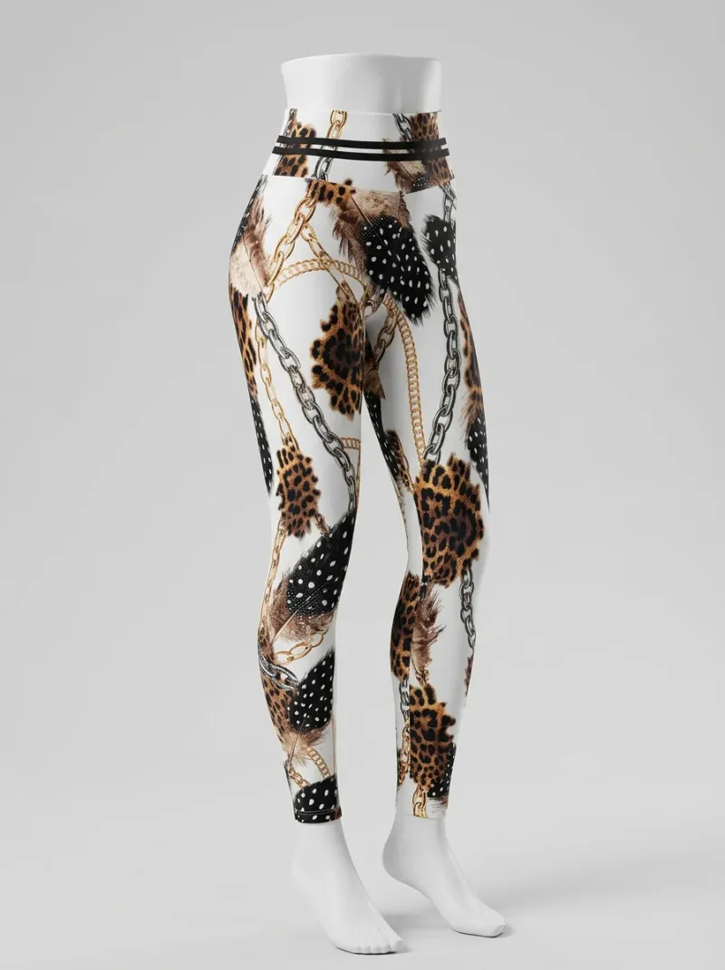 Legging leopard polyester sport squat confortable femme