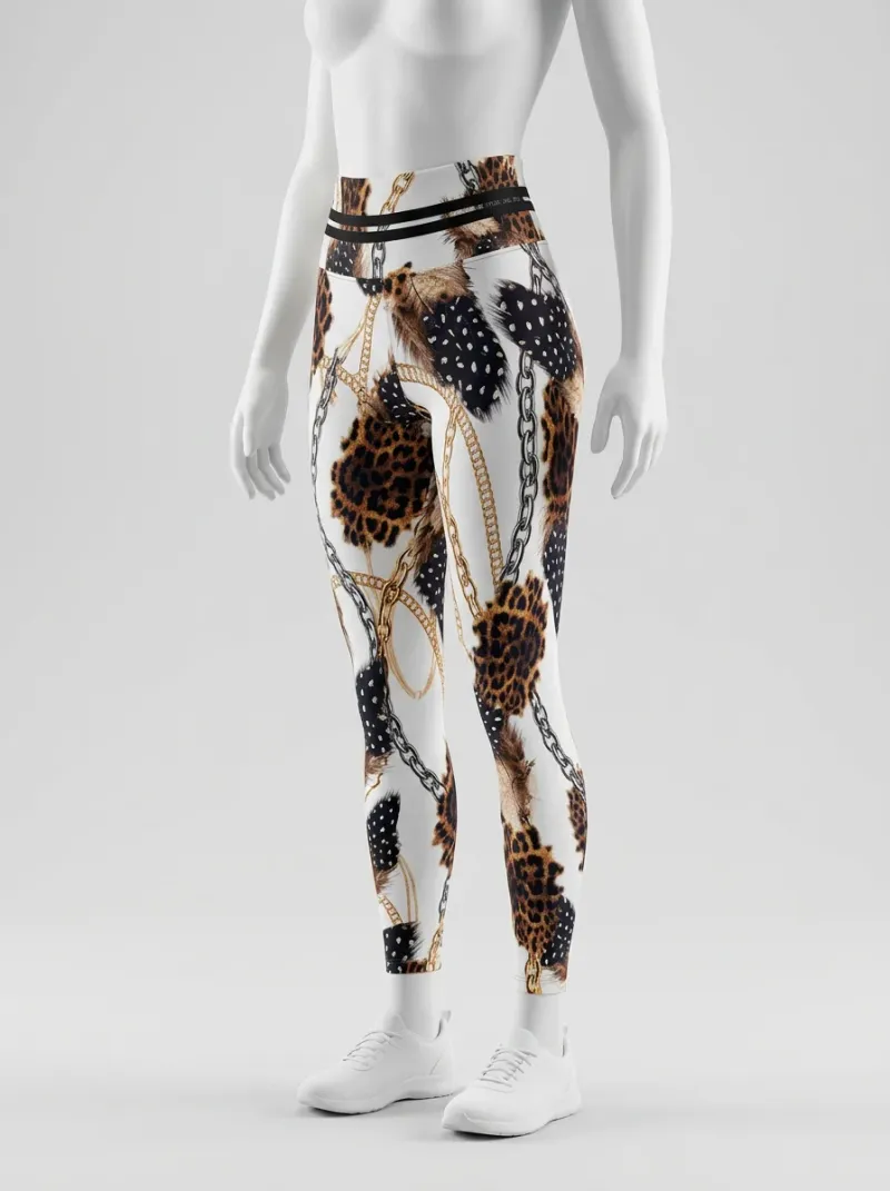 Legging leopard polyester sport squat confortable femme