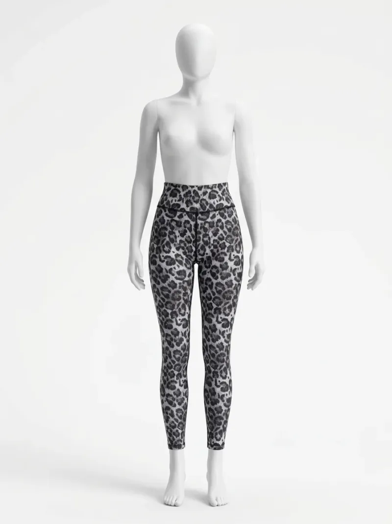 Legging leopard polyester élasthanne fitness galbant femme