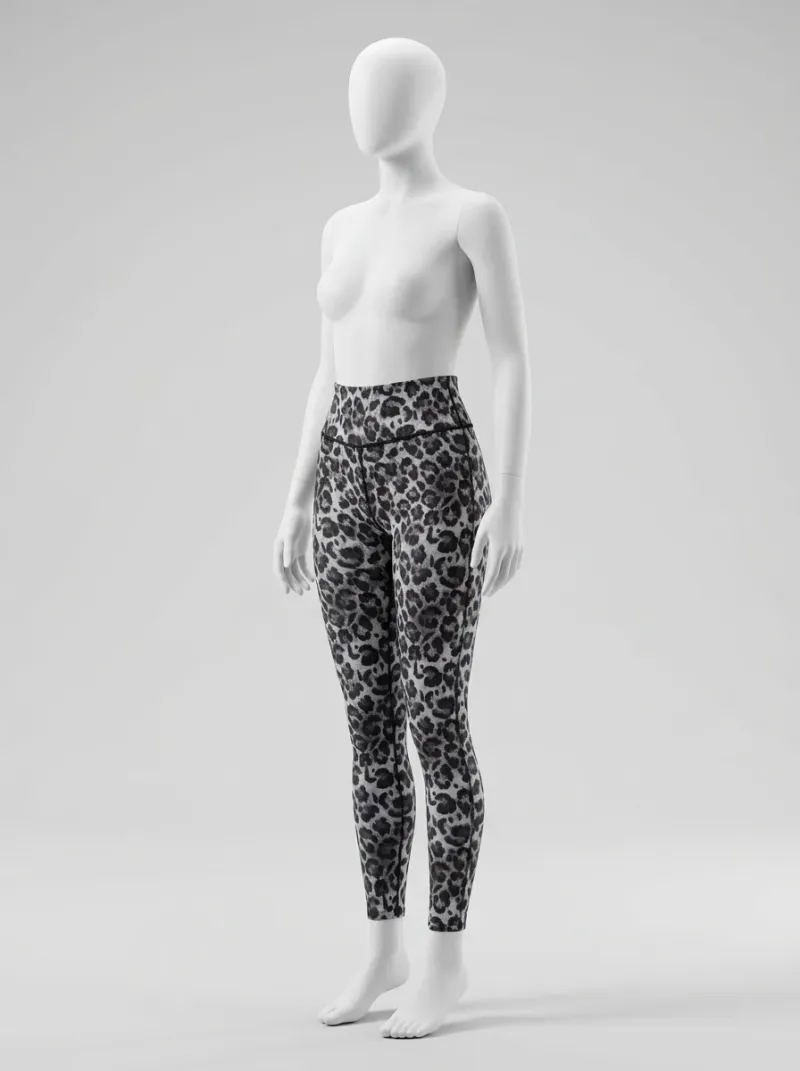 Legging leopard polyester élasthanne fitness galbant femme