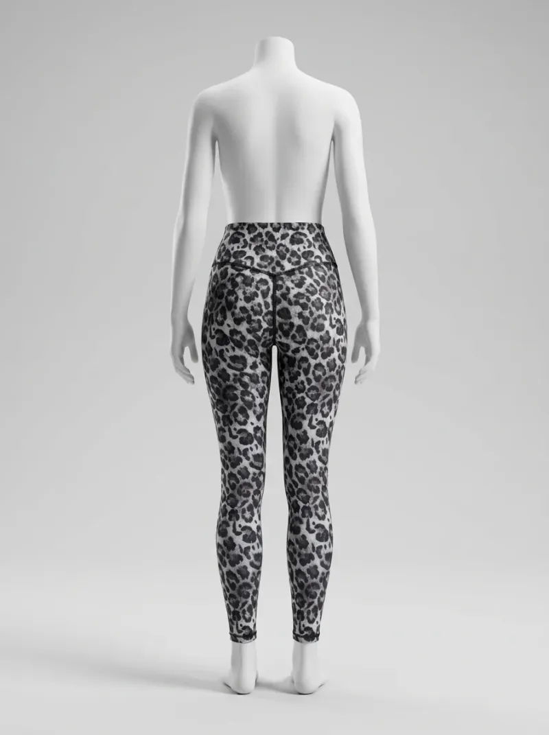 Legging leopard polyester élasthanne fitness galbant femme
