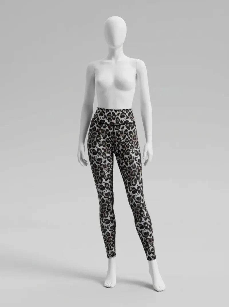 Legging leopard polyester élasthanne fitness galbant femme