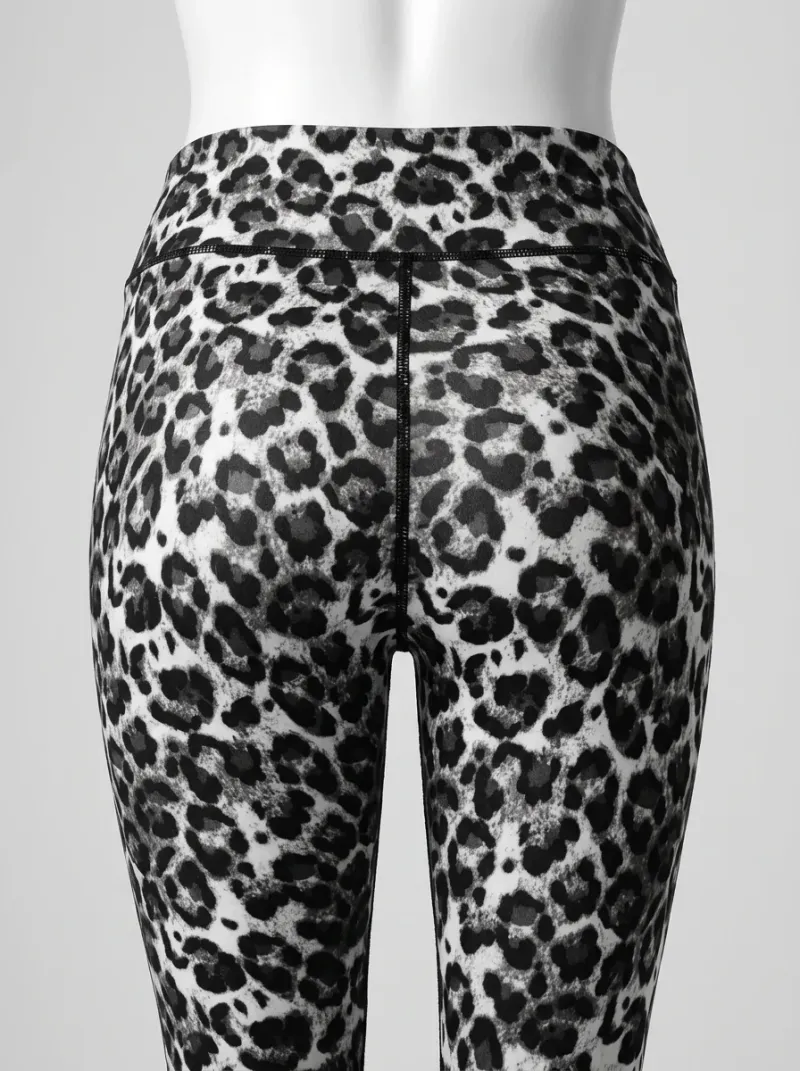 Legging leopard polyester élasthanne fitness galbant femme