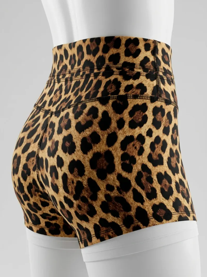 Legging leopard polyester élasthanne athlétisme taille haute