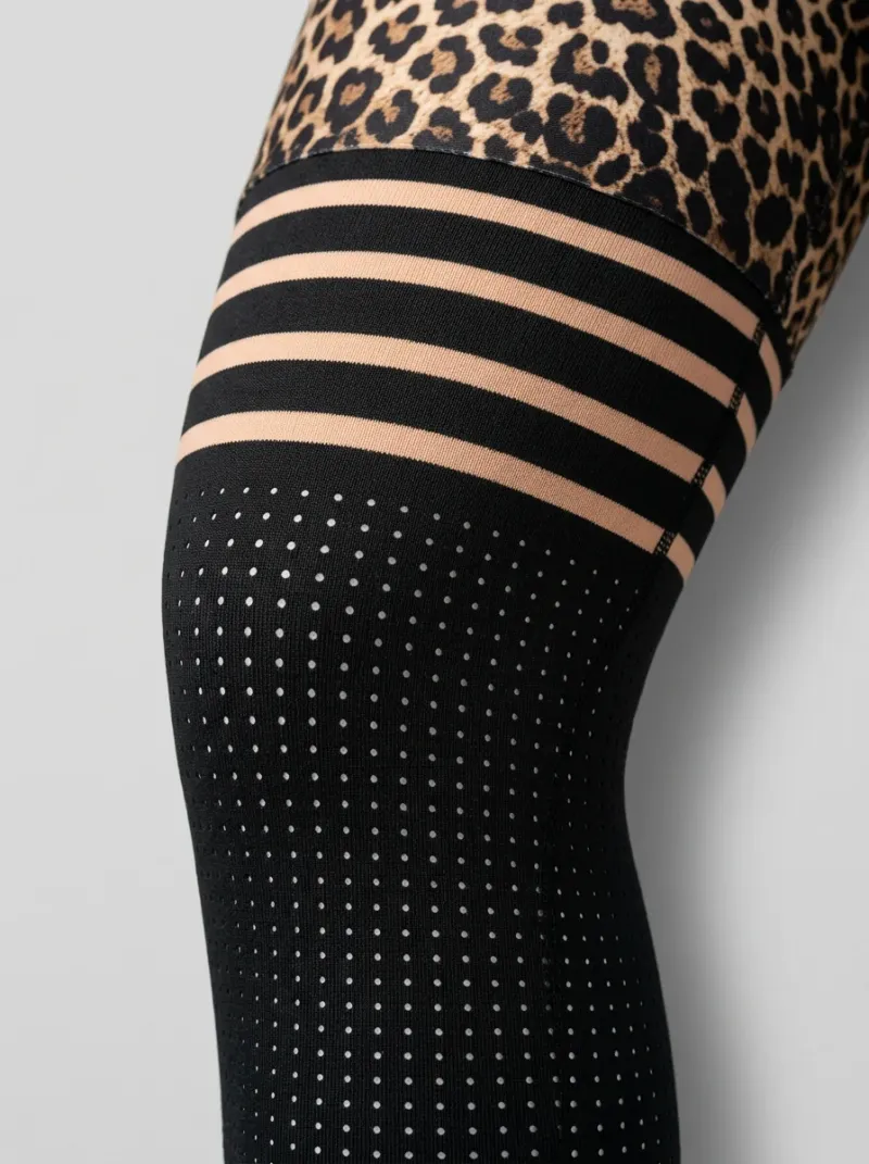 Legging leopard polyester élasthanne running taille haute opaque