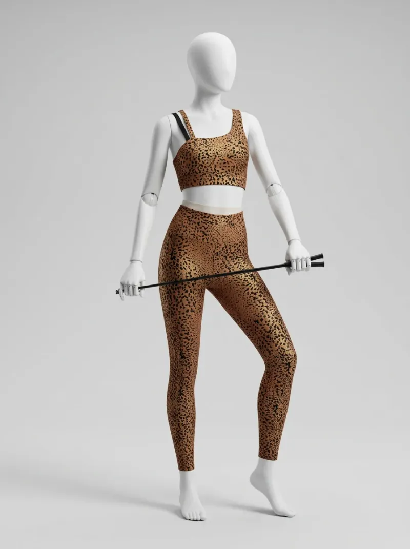 Legging leopard coton elasthanne ensemble sport femme