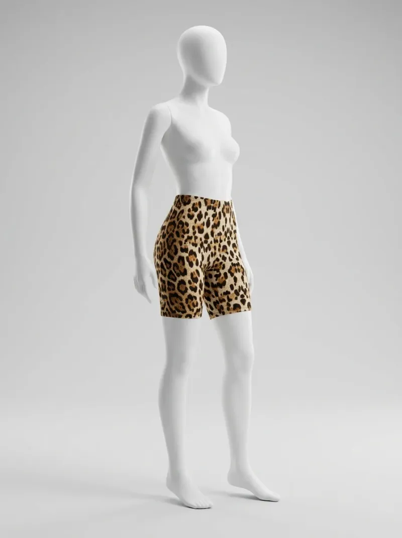 Legging leopard coton élasthanne court sport femme