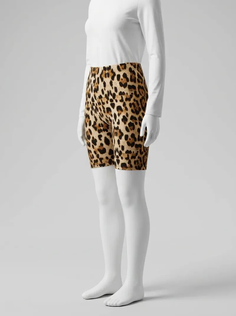 Legging leopard coton élasthanne court sport femme
